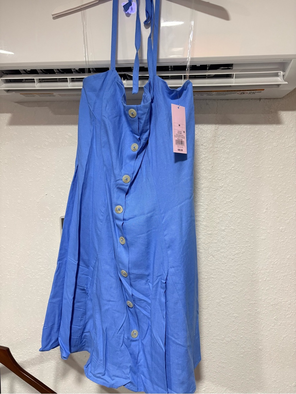 Target Blue Button-Front Halter Camisole